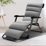 Maxbell Chaise Lounge Cushion recliner Chair Cushion for Indoor Office Patio Gray