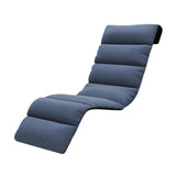 Maxbell Chaise Lounge Cushion recliner Chair Cushion for Indoor Office Patio Blue