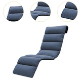 Maxbell Chaise Lounge Cushion recliner Chair Cushion for Indoor Office Patio Blue