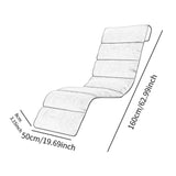 Maxbell Chaise Lounge Cushion recliner Chair Cushion for Indoor Office Patio Blue