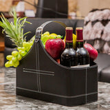 Maxbell Fruit Gift Basket Portable with Handle for College Appreciation Wine Bottles L