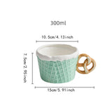 Maxbell Pottery Tableware Art Supplies Fashion Decor for Housewarming Camping Travel Green Cup