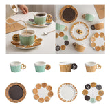 Maxbell Pottery Tableware Art Supplies Fashion Decor for Housewarming Camping Travel Green Cup