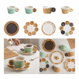 Maxbell Pottery Tableware Art Supplies Fashion Decor for Housewarming Camping Travel Green Cup