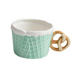 Maxbell Pottery Tableware Art Supplies Fashion Decor for Housewarming Camping Travel Green Cup