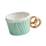 Maxbell Pottery Tableware Art Supplies Fashion Decor for Housewarming Camping Travel Green Cup