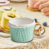 Maxbell Pottery Tableware Art Supplies Fashion Decor for Housewarming Camping Travel Green Cup