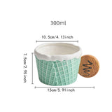 Maxbell Pottery Tableware Art Supplies Fashion Decor for Housewarming Camping Travel Green Cup Round Grip
