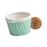 Maxbell Pottery Tableware Art Supplies Fashion Decor for Housewarming Camping Travel Green Cup Round Grip