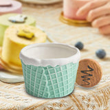 Maxbell Pottery Tableware Art Supplies Fashion Decor for Housewarming Camping Travel Green Cup Round Grip