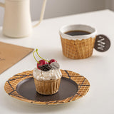 Maxbell Pottery Tableware Art Supplies Fashion Decor for Housewarming Camping Travel Brown Mug