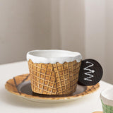 Maxbell Pottery Tableware Art Supplies Fashion Decor for Housewarming Camping Travel Brown Mug