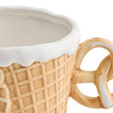 Maxbell Pottery Tableware Art Supplies Fashion Decor for Housewarming Camping Travel Brown Mug Round Grip