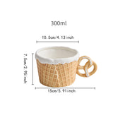 Maxbell Pottery Tableware Art Supplies Fashion Decor for Housewarming Camping Travel Brown Mug Round Grip