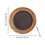 Maxbell Pottery Tableware Art Supplies Fashion Decor for Housewarming Camping Travel Brown Plate