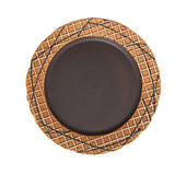 Maxbell Pottery Tableware Art Supplies Fashion Decor for Housewarming Camping Travel Brown Plate