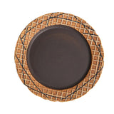 Maxbell Pottery Tableware Art Supplies Fashion Decor for Housewarming Camping Travel Brown Plate