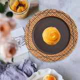 Maxbell Pottery Tableware Art Supplies Fashion Decor for Housewarming Camping Travel Brown Plate