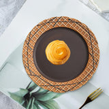 Maxbell Pottery Tableware Art Supplies Fashion Decor for Housewarming Camping Travel Brown Plate