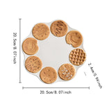 Maxbell Pottery Tableware Art Supplies Fashion Decor for Housewarming Camping Travel Brown Cookie Plate
