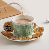 Maxbell Pottery Tableware Art Supplies Fashion Decor for Housewarming Camping Travel Brown Cookie Plate