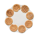 Maxbell Pottery Tableware Art Supplies Fashion Decor for Housewarming Camping Travel Brown Cookie Plate