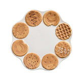 Maxbell Pottery Tableware Art Supplies Fashion Decor for Housewarming Camping Travel Brown Cookie Plate