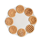 Maxbell Pottery Tableware Art Supplies Fashion Decor for Housewarming Camping Travel Brown Cookie Plate