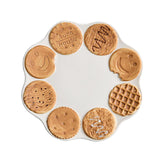 Maxbell Pottery Tableware Art Supplies Fashion Decor for Housewarming Camping Travel Brown Cookie Plate