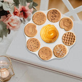 Maxbell Pottery Tableware Art Supplies Fashion Decor for Housewarming Camping Travel Brown Cookie Plate