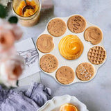 Maxbell Pottery Tableware Art Supplies Fashion Decor for Housewarming Camping Travel Brown Cookie Plate