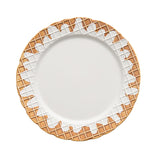 Maxbell Pottery Tableware Art Supplies Fashion Decor for Housewarming Camping Travel White Plate