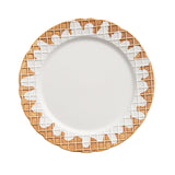 Maxbell Pottery Tableware Art Supplies Fashion Decor for Housewarming Camping Travel White Plate