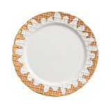 Maxbell Pottery Tableware Art Supplies Fashion Decor for Housewarming Camping Travel White Plate