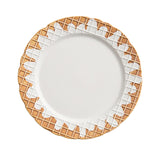 Maxbell Pottery Tableware Art Supplies Fashion Decor for Housewarming Camping Travel White Plate