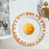 Maxbell Pottery Tableware Art Supplies Fashion Decor for Housewarming Camping Travel White Plate