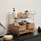 Maxbell Makeup Storage Shelf 3 Tier Easy Assembly Rust Resistant Stylish Vanity Tray