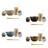 Maxbell Matcha Set Sturdy Japanese Tea Making Tools Sifter Bamboo Spoon Complete Kit Imitation Stone