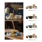 Maxbell Matcha Set Sturdy Japanese Tea Making Tools Sifter Bamboo Spoon Complete Kit Imitation Stone