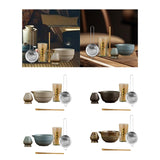 Maxbell Matcha Set Sturdy Japanese Tea Making Tools Sifter Bamboo Spoon Complete Kit Imitation Stone