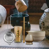 Maxbell Matcha Set Sturdy Japanese Tea Making Tools Sifter Bamboo Spoon Complete Kit Imitation Stone