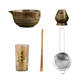 Maxbell Matcha Set Sturdy Japanese Tea Making Tools Sifter Bamboo Spoon Complete Kit Green