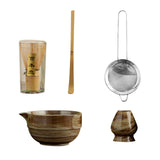 Maxbell Matcha Set Sturdy Japanese Tea Making Tools Sifter Bamboo Spoon Complete Kit Green