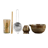 Maxbell Matcha Set Sturdy Japanese Tea Making Tools Sifter Bamboo Spoon Complete Kit Green