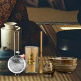 Maxbell Matcha Set Sturdy Japanese Tea Making Tools Sifter Bamboo Spoon Complete Kit Green
