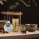 Maxbell Matcha Set Sturdy Japanese Tea Making Tools Sifter Bamboo Spoon Complete Kit Green