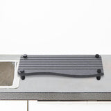 Maxbell Water Absorbent Pad Sponge Holder Rack Mat Nonslip Organizer Sink Drying Mat Deep Gray