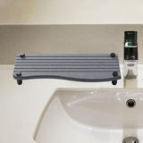 Maxbell Water Absorbent Pad Sponge Holder Rack Mat Nonslip Organizer Sink Drying Mat Deep Gray
