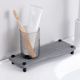 Maxbell Water Absorbent Pad Sponge Holder Rack Mat Nonslip Organizer Sink Drying Mat Deep Gray