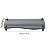 Maxbell Water Absorbent Pad Sponge Holder Rack Mat Nonslip Organizer Sink Drying Mat Deep Gray